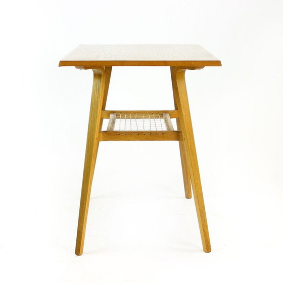 Image 1 of Table basse vintage avec filet en plastique, Tchécoslovaquie 1960