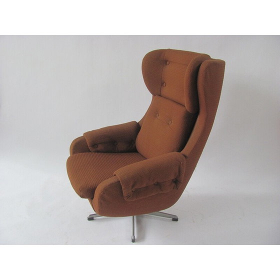 Image 1 of Fauteuil à oreilles pivotant vintage par UP Závody Rousínov, Tchécoslovaquie 1970
