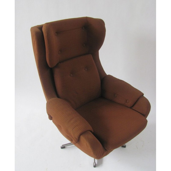 Image 1 of Fauteuil à oreilles pivotant vintage par UP Závody Rousínov, Tchécoslovaquie 1970