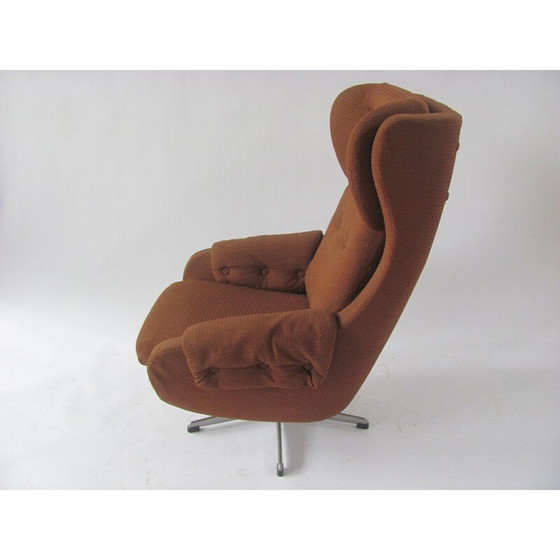 Image 1 of Fauteuil à oreilles pivotant vintage par UP Závody Rousínov, Tchécoslovaquie 1970