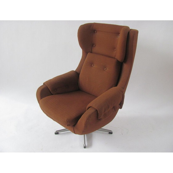 Image 1 of Fauteuil à oreilles pivotant vintage par UP Závody Rousínov, Tchécoslovaquie 1970