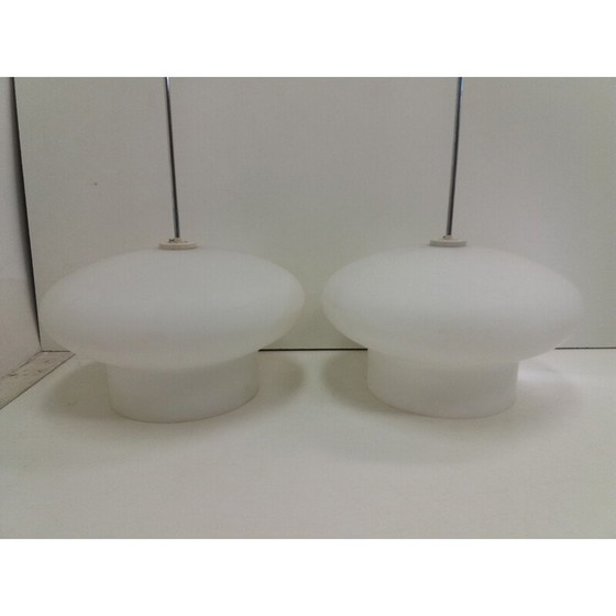 Image 1 of Lustre vintage en métal chromé de Napako, Tchécoslovaquie 1970