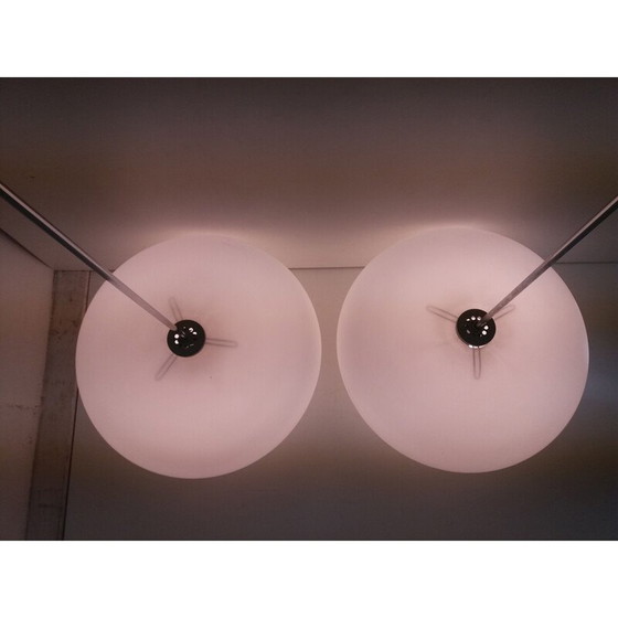 Image 1 of Lustre vintage en métal chromé de Napako, Tchécoslovaquie 1970