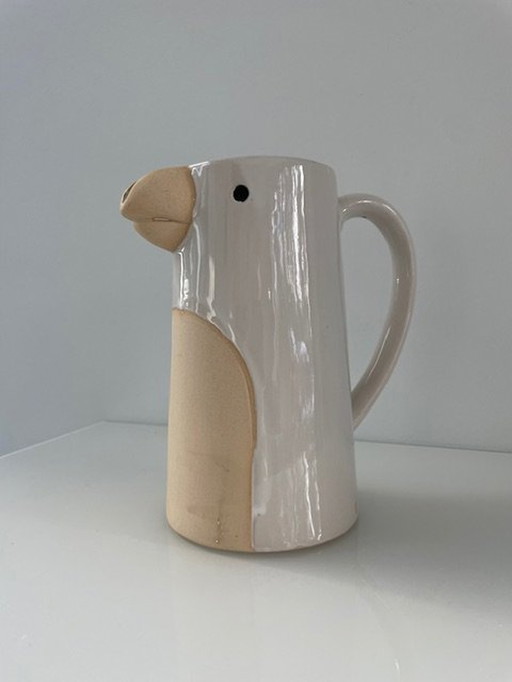 Jug/chug Perroquet en céramique Pastel/Nude (20 cm de haut)