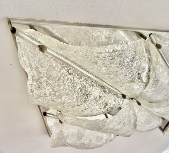 Image 1 of Zorro Quattro Large Wall Lighting Murano Glass With Chrome , Italie 1970