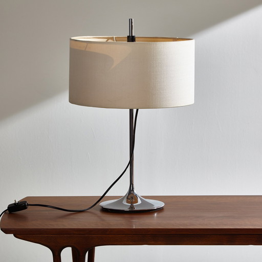 Lampe de table chromée par Frank Betler pour Wila