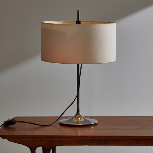 Lampe de table chromée par Frank Betler pour Wila