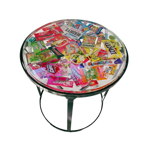 Art By Screamer Table basse en époxy Candy