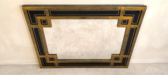 Image 1 of Grand Miroir Doré Design Deknudt Des 1970’S