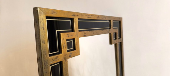 Image 1 of Grand Miroir Doré Design Deknudt Des 1970’S