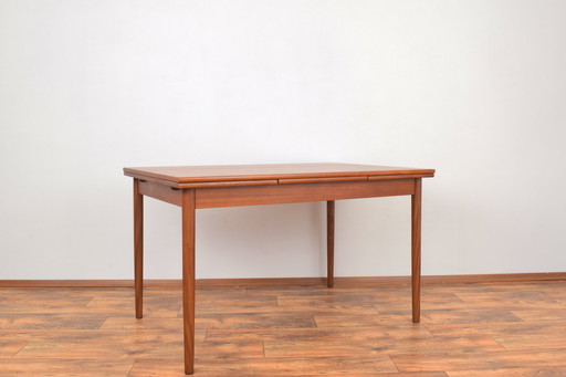 Table de salle à manger extensible en teck danoise du Mid Century, années 1960.