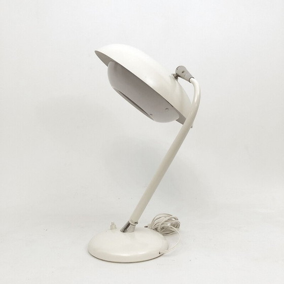 Image 1 of Lampe de table blanche vintage par Stilnovo, Italie 1950
