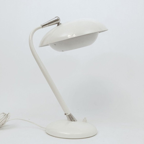 Image 1 of Lampe de table blanche vintage par Stilnovo, Italie 1950