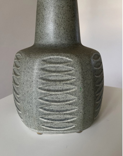 Søholm Einar Johansen Lampe de table/ pied de lampe en céramique, glaçure fourrure de lièvre, Vintage, Handmade 1960S