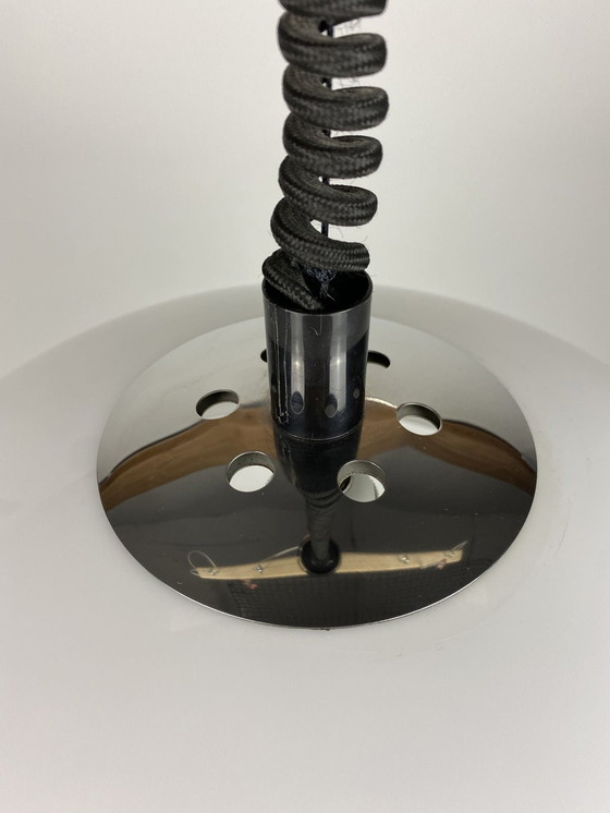 Image 1 of Lampe suspendue vintage en plexiglas/acrylique blanc par Gepo Amsterdam Xl 1975