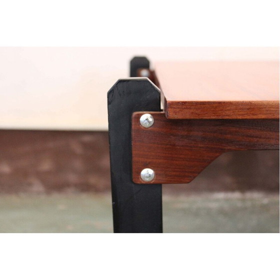 Image 1 of Table basse Vitnage Scandinavia avec plateau en acajou, 1950