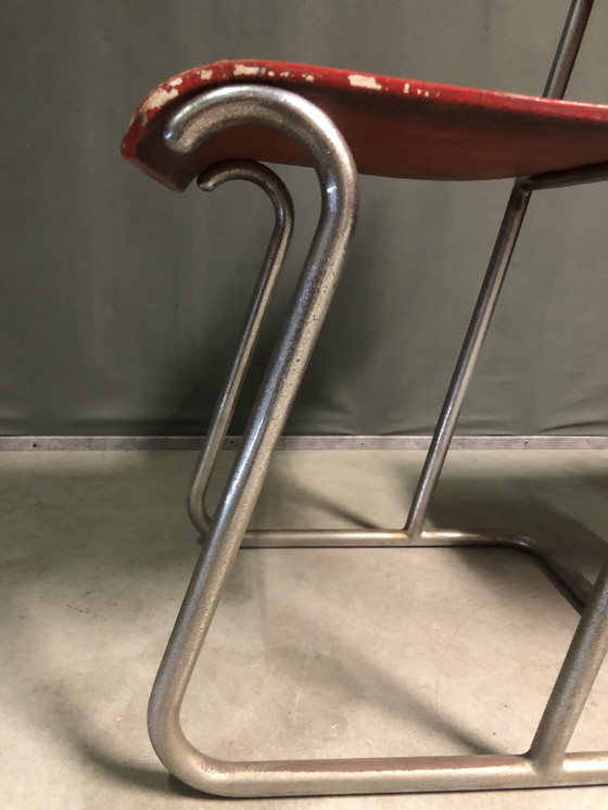 Image 1 of Ensemble de 2 chaises tubulaires hollandaises 1930's