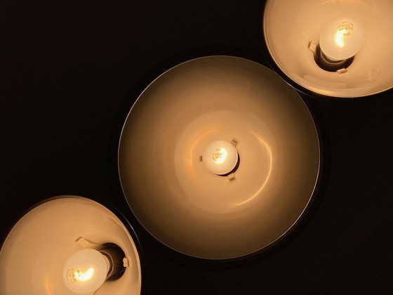 Image 1 of Suspension vintage "P et T" en verre opale de Michael Bang pour Holmegaard, Danemark 1970
