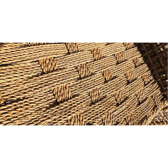 Image 1 of Paire de fauteuils vintage en métal et corde tressée, France 1980