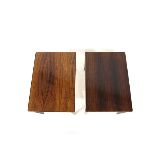 Image 1 of Paire de tables d'appoint scandinaves en bois de rose, Suède 1960