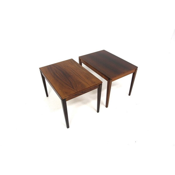 Image 1 of Paire de tables d'appoint scandinaves en bois de rose, Suède 1960