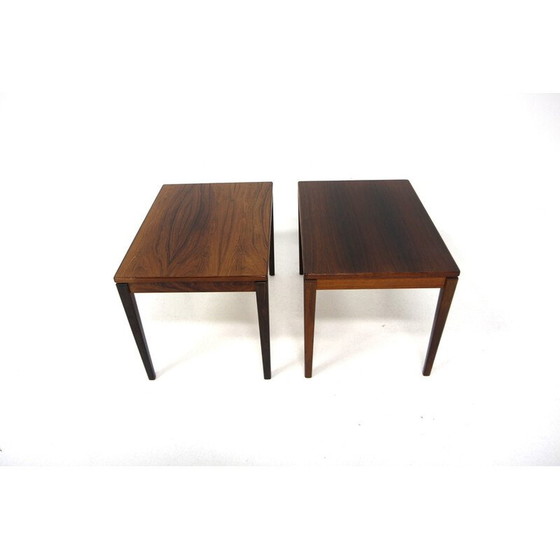 Image 1 of Paire de tables d'appoint scandinaves en bois de rose, Suède 1960