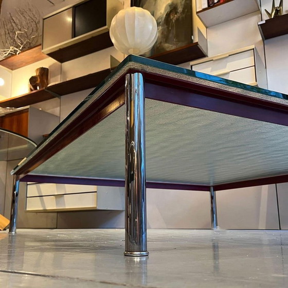 Image 1 of Table basse vintage modèle LC10 en acier laqué par Le Corbusier pour Cassina, 1980
