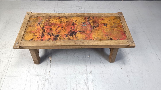 Image 1 of Table basse rustique en cuivre, 1970S