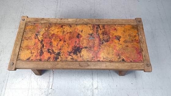 Image 1 of Table basse rustique en cuivre, 1970S