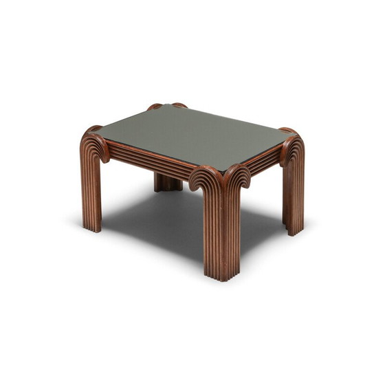 Image 1 of Table d'appoint vintage en bois sculpté 'palmier', Italie 1960s