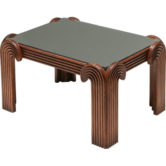 Image 1 of Table d'appoint vintage en bois sculpté 'palmier', Italie 1960s