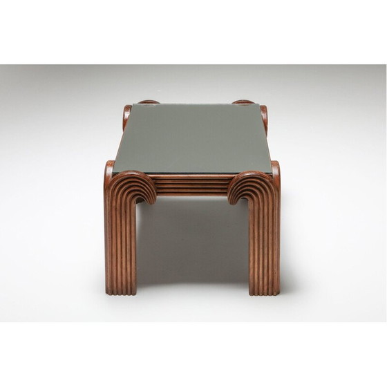 Image 1 of Table d'appoint vintage en bois sculpté 'palmier', Italie 1960s