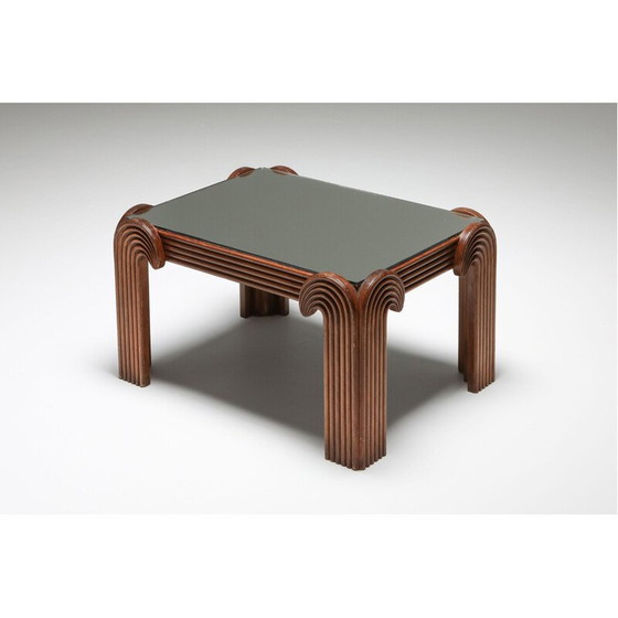 Image 1 of Table d'appoint vintage en bois sculpté 'palmier', Italie 1960s