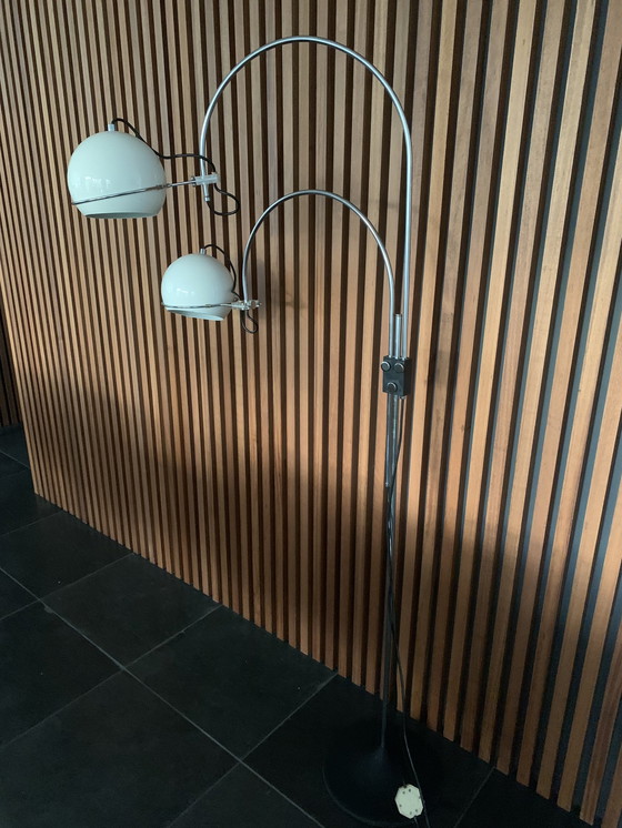Image 1 of Lampe à arc double vintage Gepo - blanc