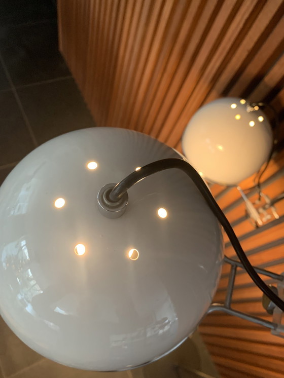 Image 1 of Lampe à arc double vintage Gepo - blanc