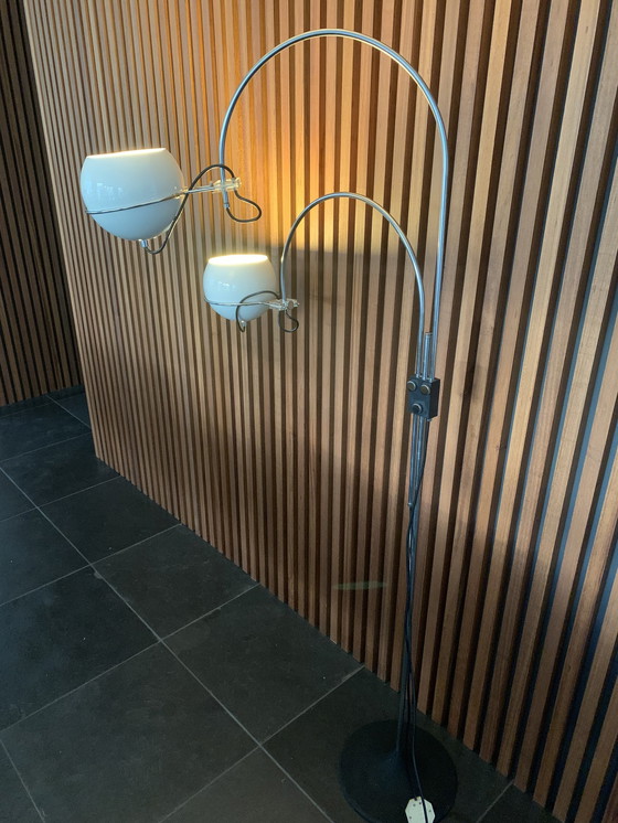 Image 1 of Lampe à arc double vintage Gepo - blanc