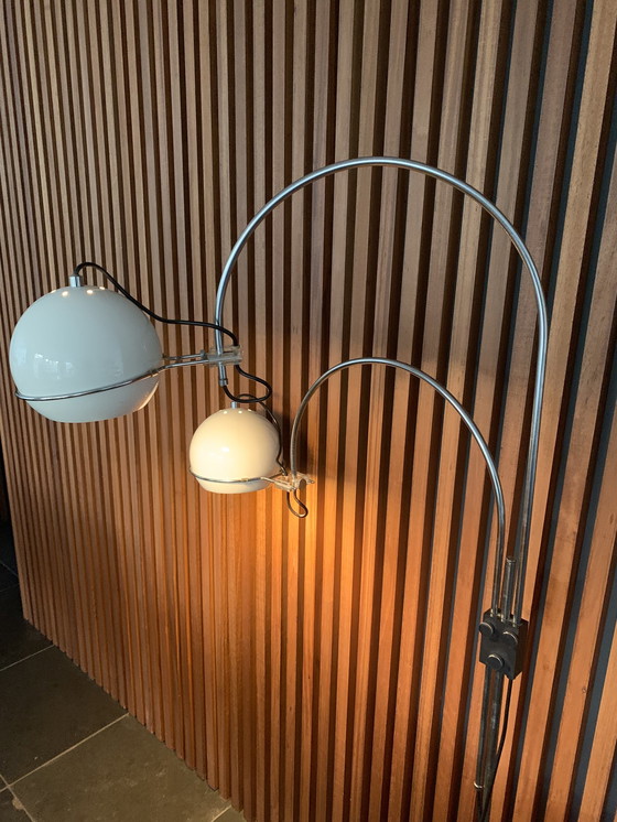Image 1 of Lampe à arc double vintage Gepo - blanc