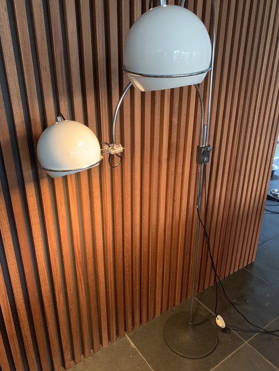 Image 1 of Lampe à arc double vintage Gepo - blanc