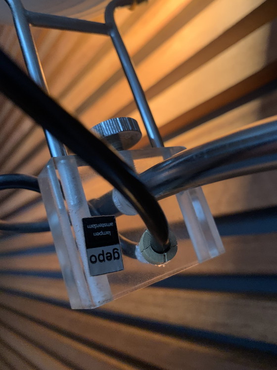 Image 1 of Lampe à arc double vintage Gepo - blanc