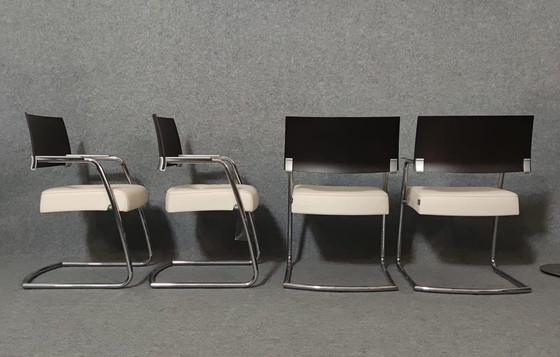 Image 1 of 4× chaises Mid Century Modern Design Chaise de cuisine Chaise de cuisine Danish 60Er Vintage Retro 60S Armchair