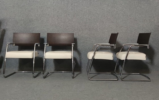 Image 1 of 4× chaises Mid Century Modern Design Chaise de cuisine Chaise de cuisine Danish 60Er Vintage Retro 60S Armchair