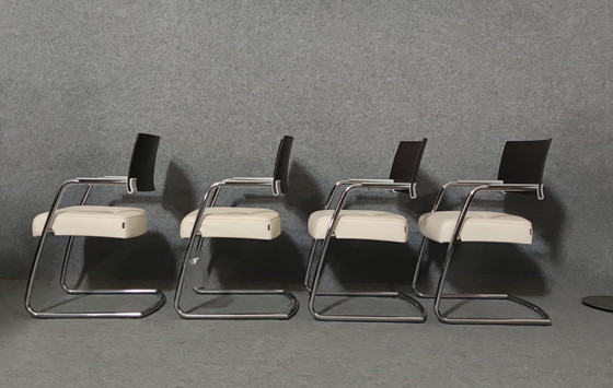 Image 1 of 4× chaises Mid Century Modern Design Chaise de cuisine Chaise de cuisine Danish 60Er Vintage Retro 60S Armchair