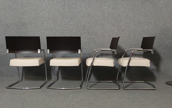 Image 1 of 4× chaises Mid Century Modern Design Chaise de cuisine Chaise de cuisine Danish 60Er Vintage Retro 60S Armchair