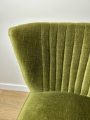Fauteuil cocktail vintage avec franges vertes