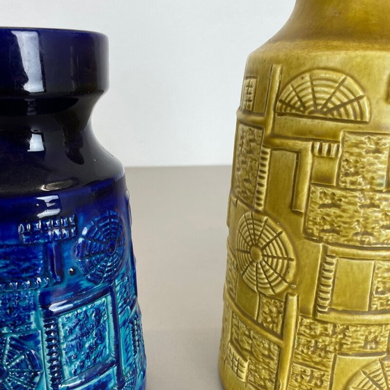 Image 1 of Paire de vases en céramique vintage pour Bay Ceramics, Allemagne 1970