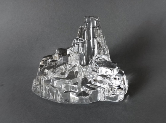 Image 1 of Josef Marcolin Sculpture de glace en cristal d'avant-garde Fm Kunstglas 1980's Autriche/Suède