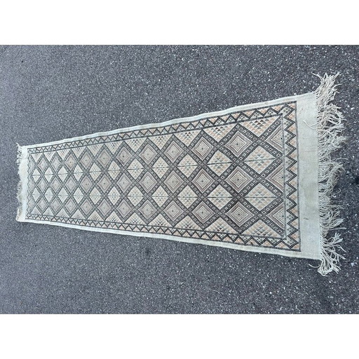 Tapis de couloir vintage en laine