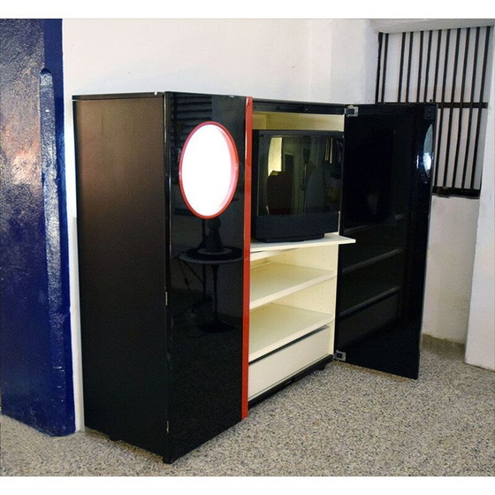 Image 1 of Meuble de lecture audio et vidéo vintage par Giotto Stoppino pour Acerbis, 1980