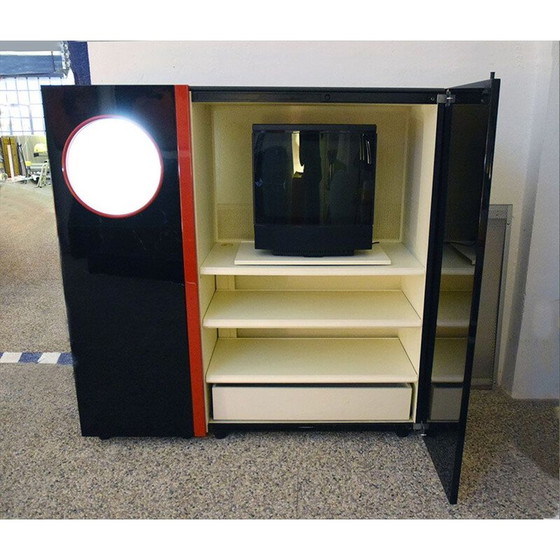 Image 1 of Meuble de lecture audio et vidéo vintage par Giotto Stoppino pour Acerbis, 1980