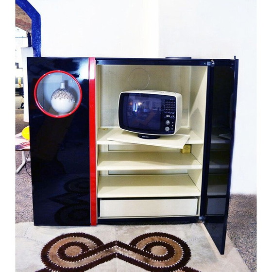 Image 1 of Meuble de lecture audio et vidéo vintage par Giotto Stoppino pour Acerbis, 1980